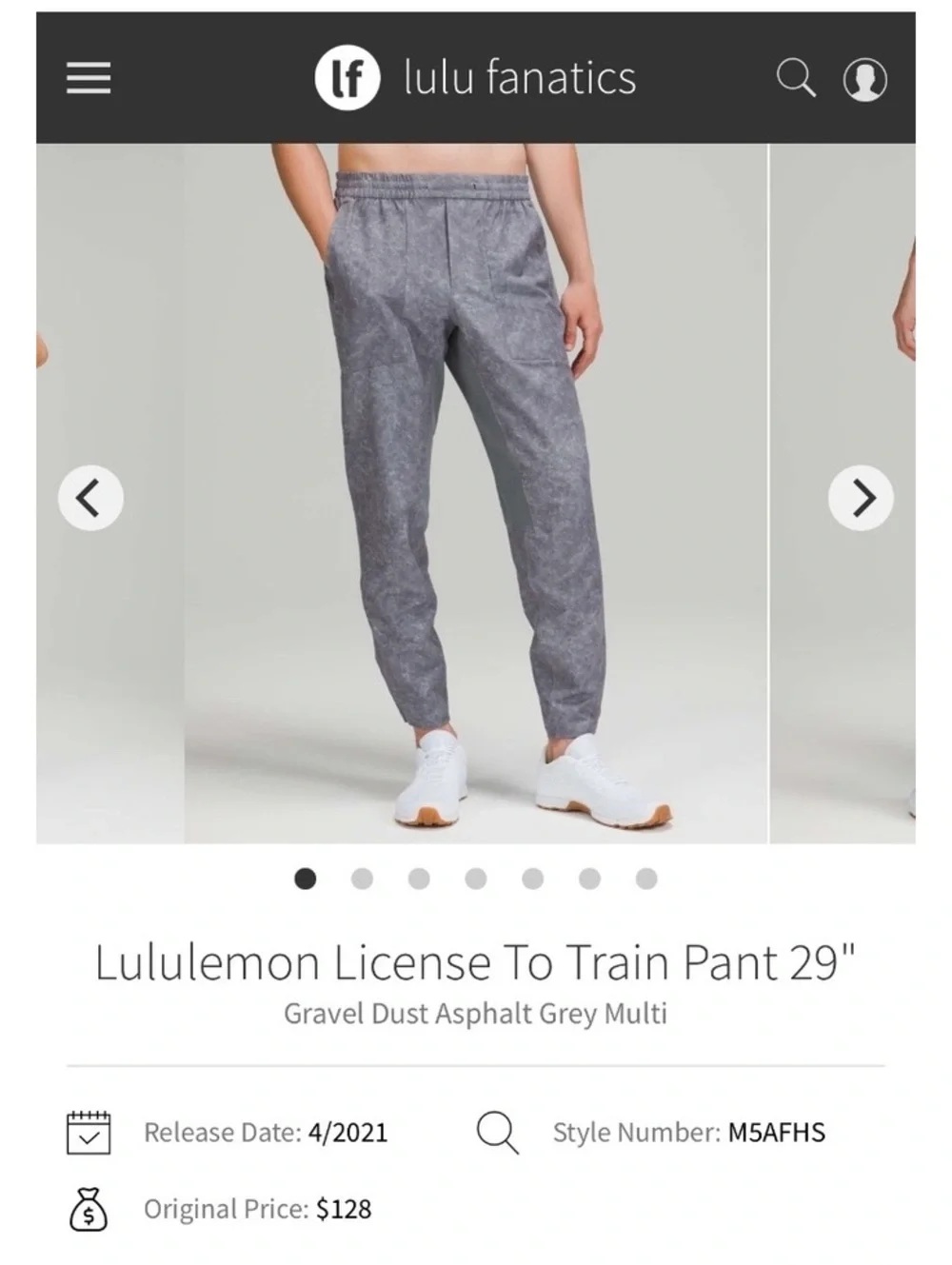 Men’s Lululemon License To Train Pant 29